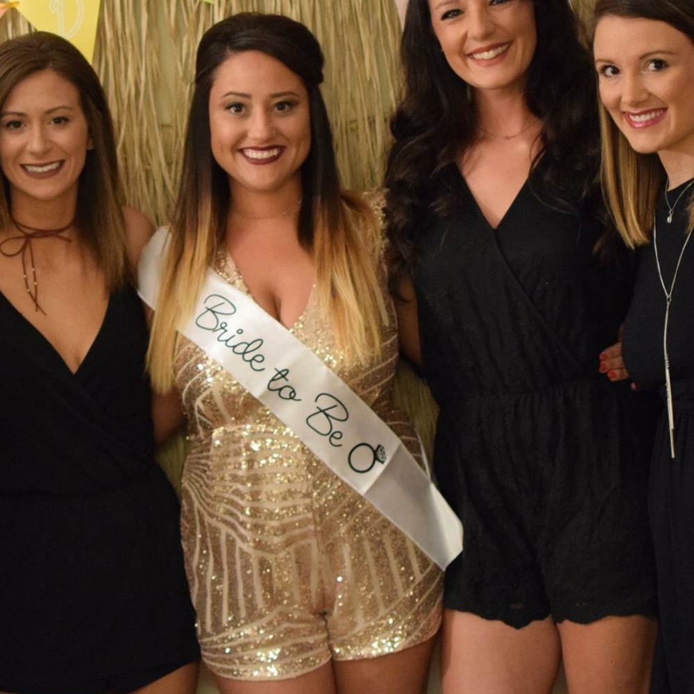 Gold sequin romper